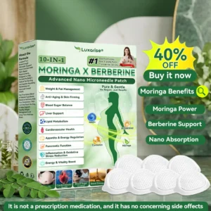 Official Store | 🧡 Luxarise® Moringa × Berberine 10‑in‑1 Advanced Nano Microneedle Patch (Once daily, visible changes in 7 days)